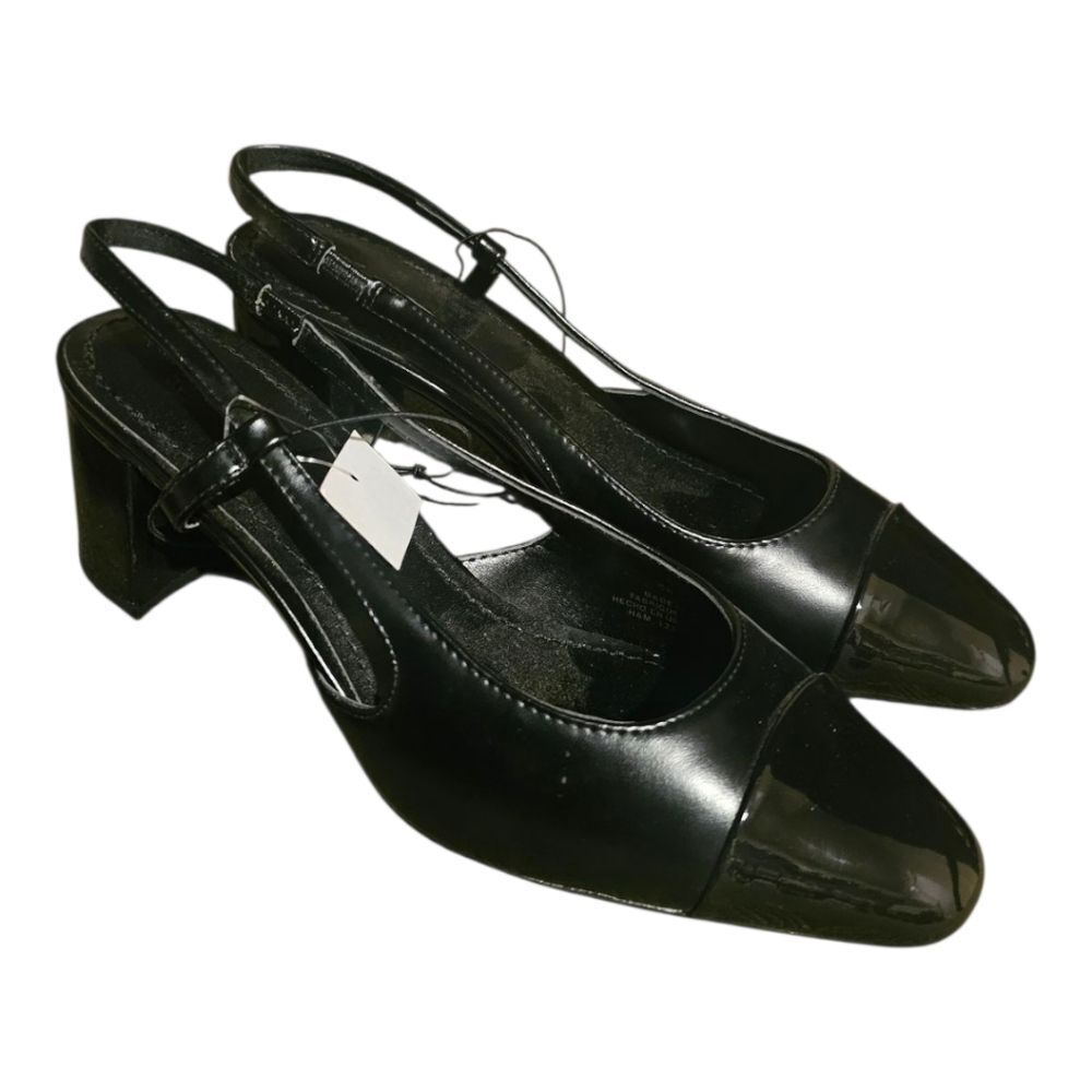 H&M Elegant Black Slingback Heels - Size 38 (7M)